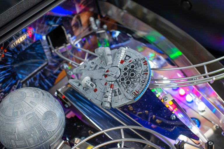 Close up of the Millennium Falcon from the inside of Star Wars: Fall of the Empire pinball
